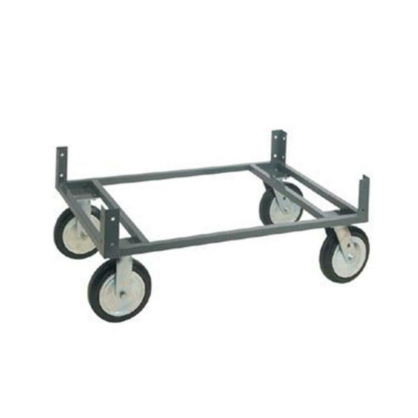 Nexel 36 x 24 in. Chrome Dolly Base with 8 x 2 in. Pneumatic Casters- Gray WDB3624R